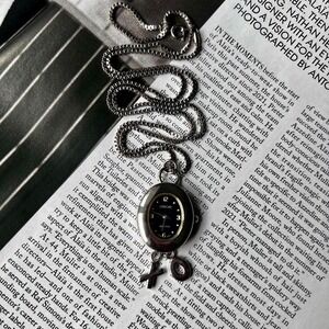 Silver Cherokee XO Quartz Watch‎ Necklace